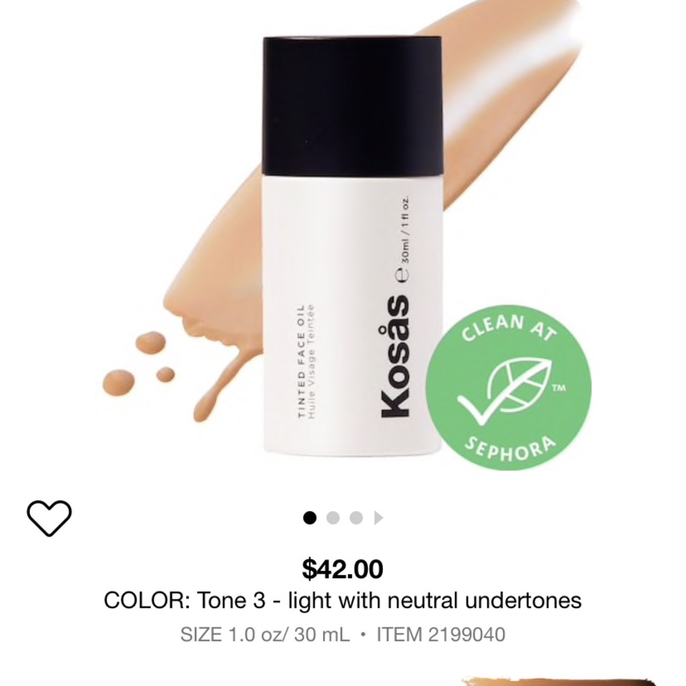 Kosas tinted face oil foundation